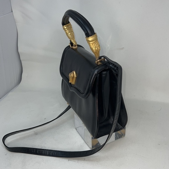 Barry Kieselstein Cord Black Leather 1990 Trophy Bag with Shoulder Strap - Picture 4 of 15